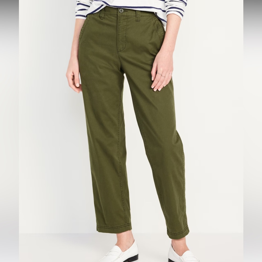 Old Navy Olive Green Ankle Crop Pants